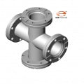 4 Way Cross Two Flange Rotatable